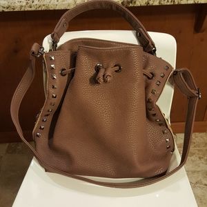 deux luxDrawstring Brown Satchel Bag